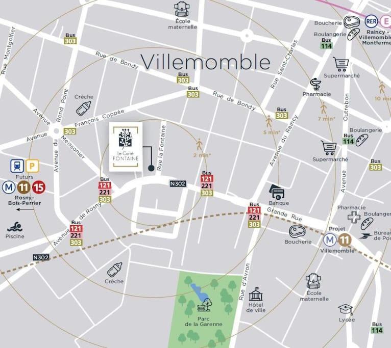 Charme Citadin Apartment Villemomble Exterior foto